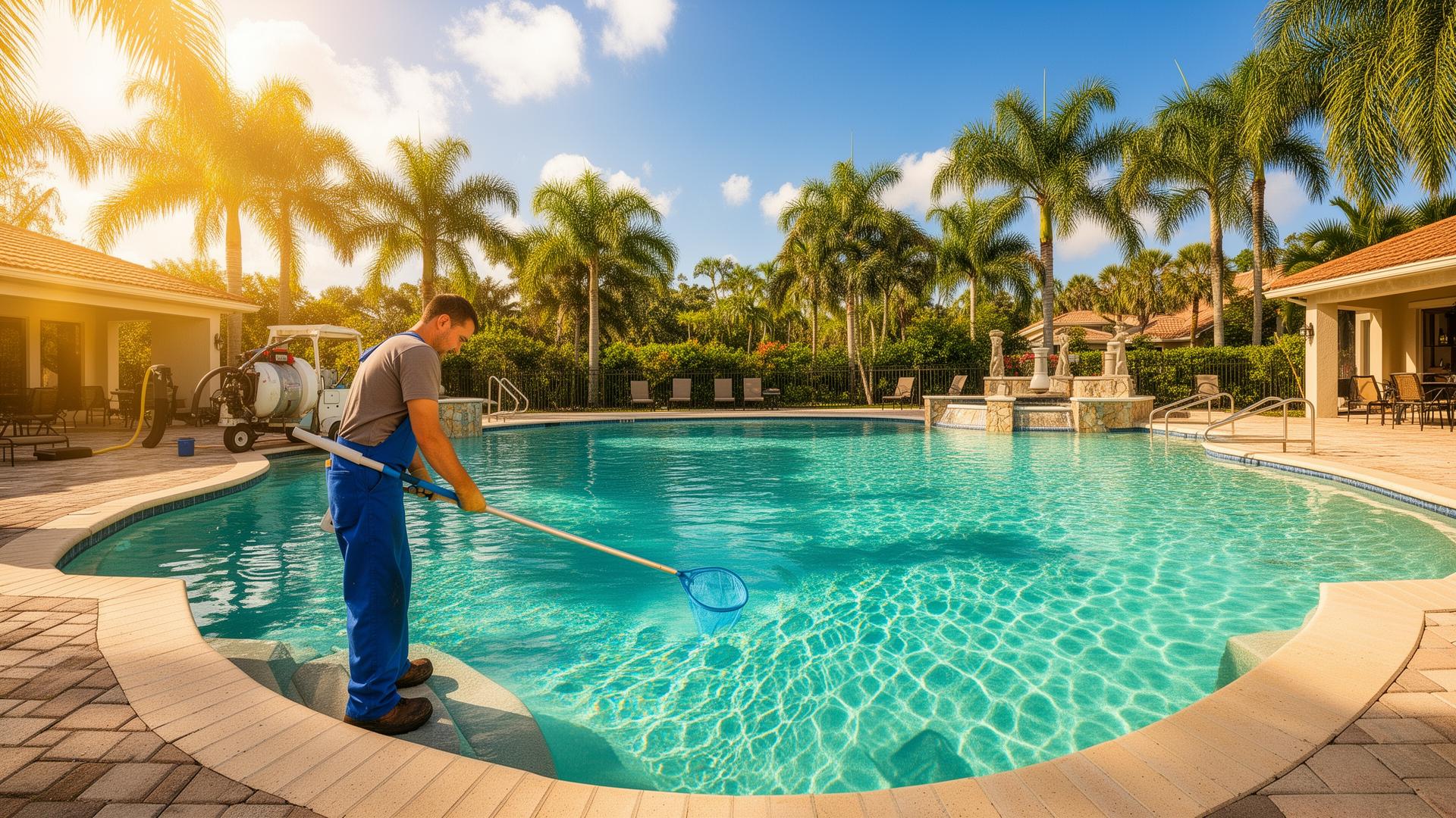 Professional pool cleaning service