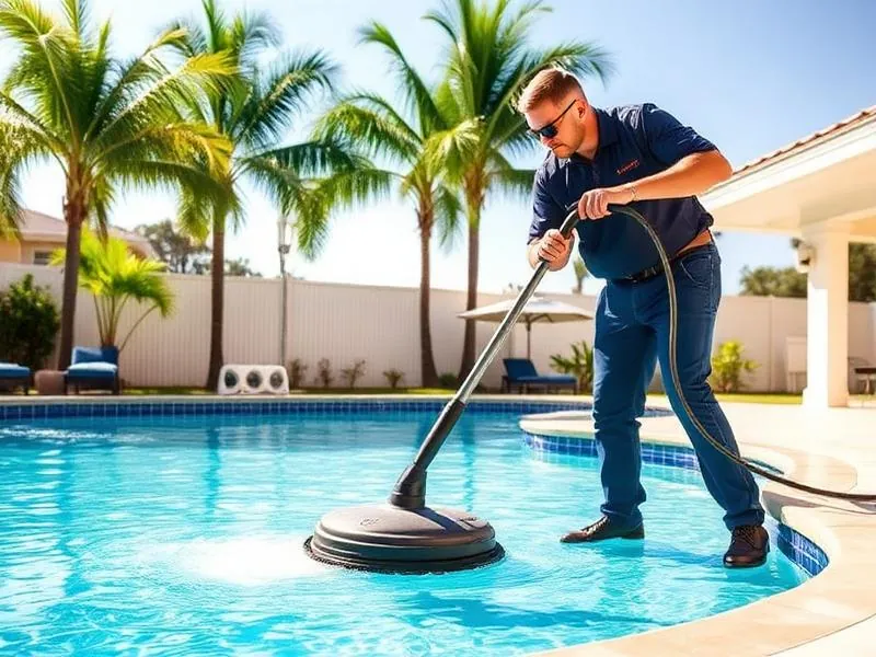 Pool surface cleaning with professional tools